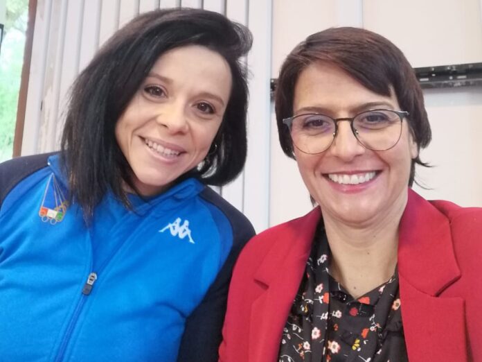 a sx Rossana Pasquino con la presidente CIP Sardegna Cristina Sanna
