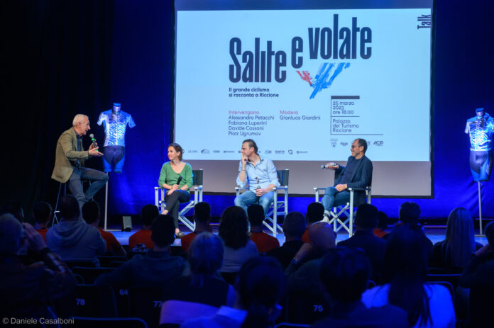 Salite e volate talk show ciclismo Riccione marzo 2023 Gianluca Giardini Simone Imola (7)