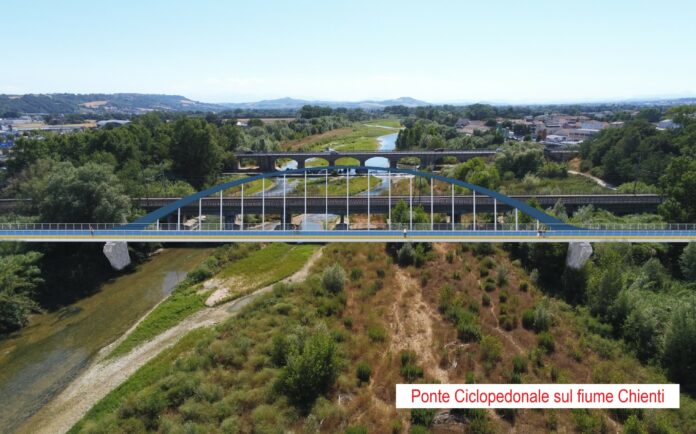 Baldelli Ponte ciclopedonale Chienti - Rendering 1