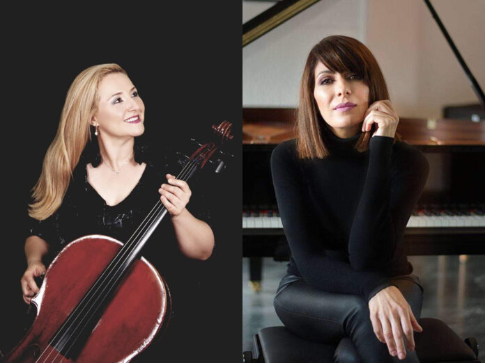 Da sinistra, Dorina Laro (violoncello) e Kristina Laco (pianoforte)