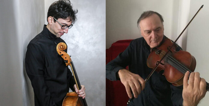 Da sinistra, il violoncellista Nicola Raffaello Tallone e il violista Gian Paolo Guatteri