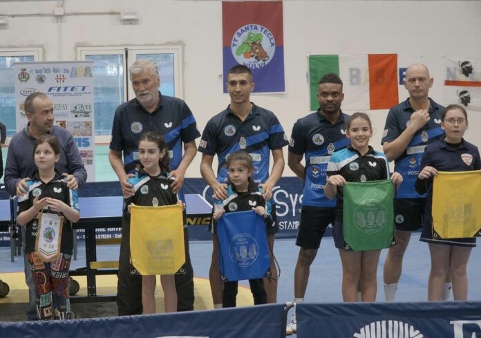 Una formazione del Santa Tecla Nulvi prima di una sfida di TT Intercup