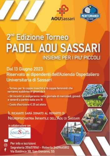 locandina 2 torneo padel Aou