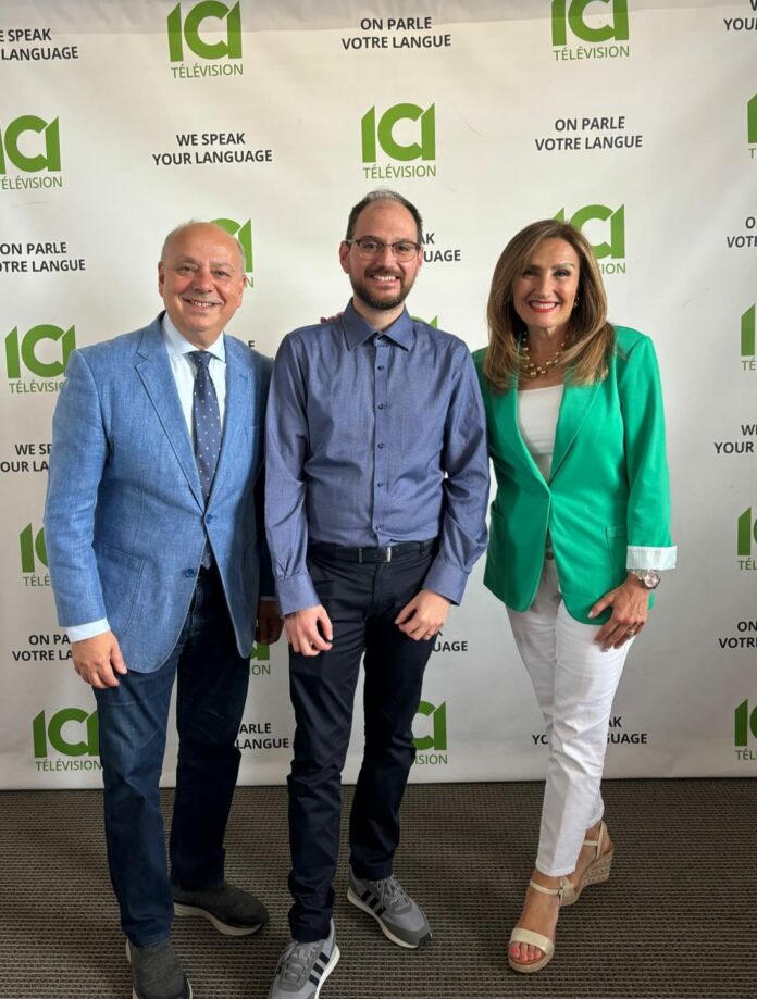 Domenico Letizia a Montreal con Nick e Silvana della trasmissione italo canadese Appuntamento