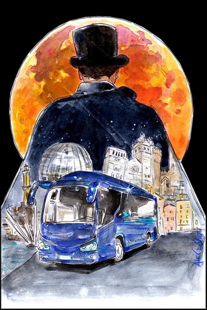 Ghost bus fondo nero