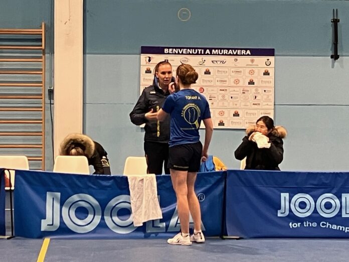 Il tecnico Olga Dzelinska con Ana Tofant