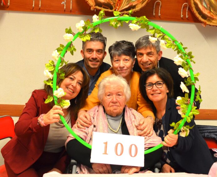 Emilia Palazzi con la famiglia