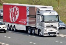 Rubato un camion partito dall’Italia con 12 tonnellate di barrette KitKat