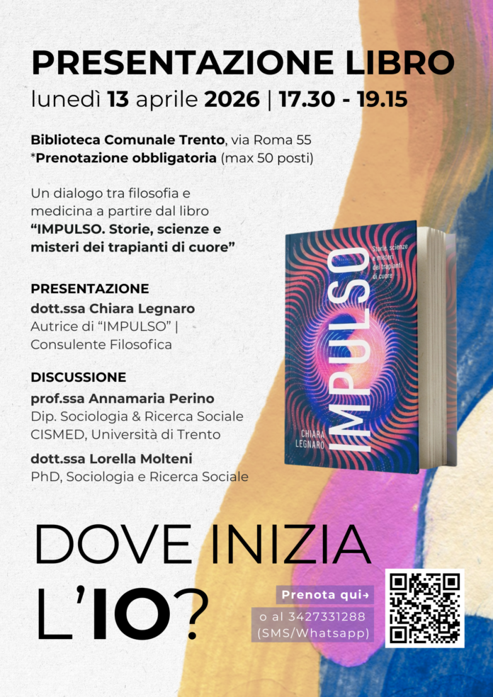 Locandina_presentazione libro Impulso di Chiara Legnaro