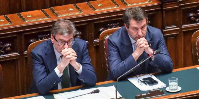 GIANCARLO GIORGETTI MINISTRO DELLE FINANZE, MATTEO SALVINI MINISTRO TRASPORTI