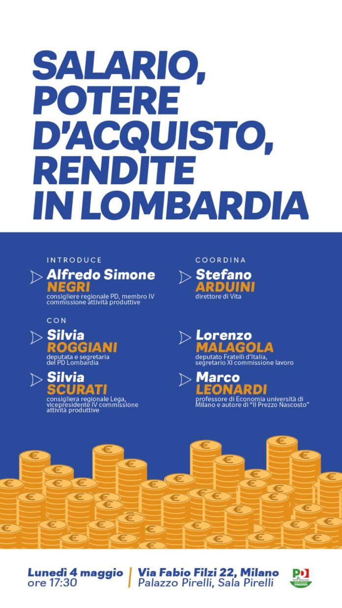 Salario potere d'acquisto rendita in Lombardia 4 maggio 2026 (1)