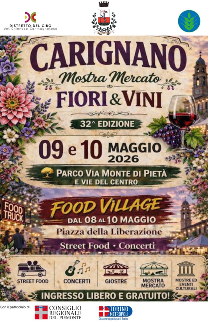 locandina_Fiori & Vini_Carignano_09-10_05_2026