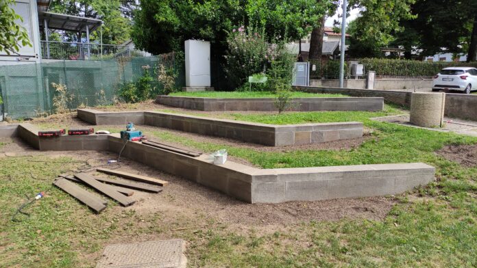 ripristino gradoni porfido giardino pruner via dei tigli