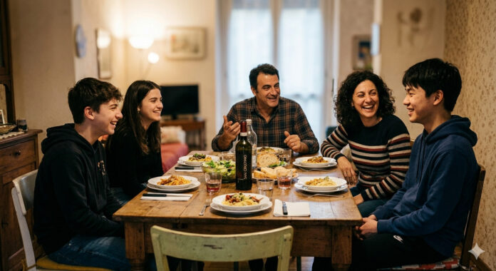 Immagine illustrativa, famiglia italiana che ospita studente proveniente dall'estero_1