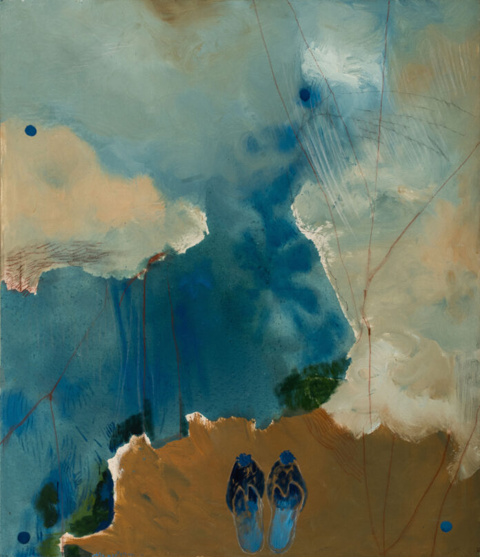4_Elisa Montessori, Le pantofole di Paribanu (dalle Mille e Una Notte), 2000, olio su tela, 140 x 120 cm