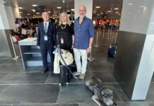 Gesap primo volo nazionale Palermo Linate ITA Airways con cane di grossa taglia