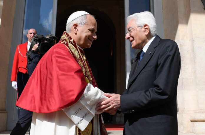 papa leone e mattarella
