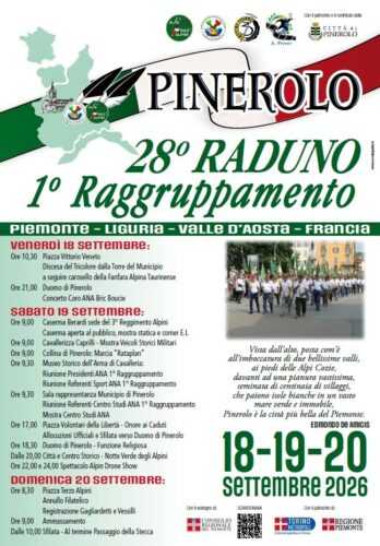 28° Raduno 1° Raggruppamento_ANA_Pinerolo_18-20_09_2026