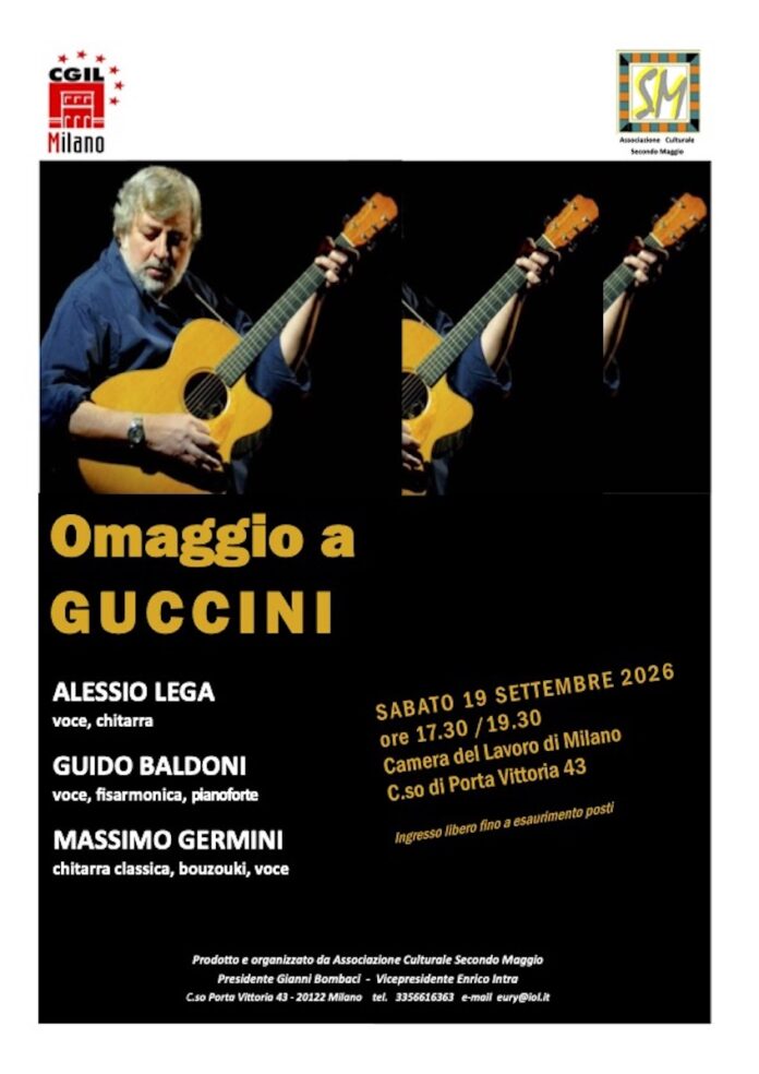Locandina omaggio a Guccini