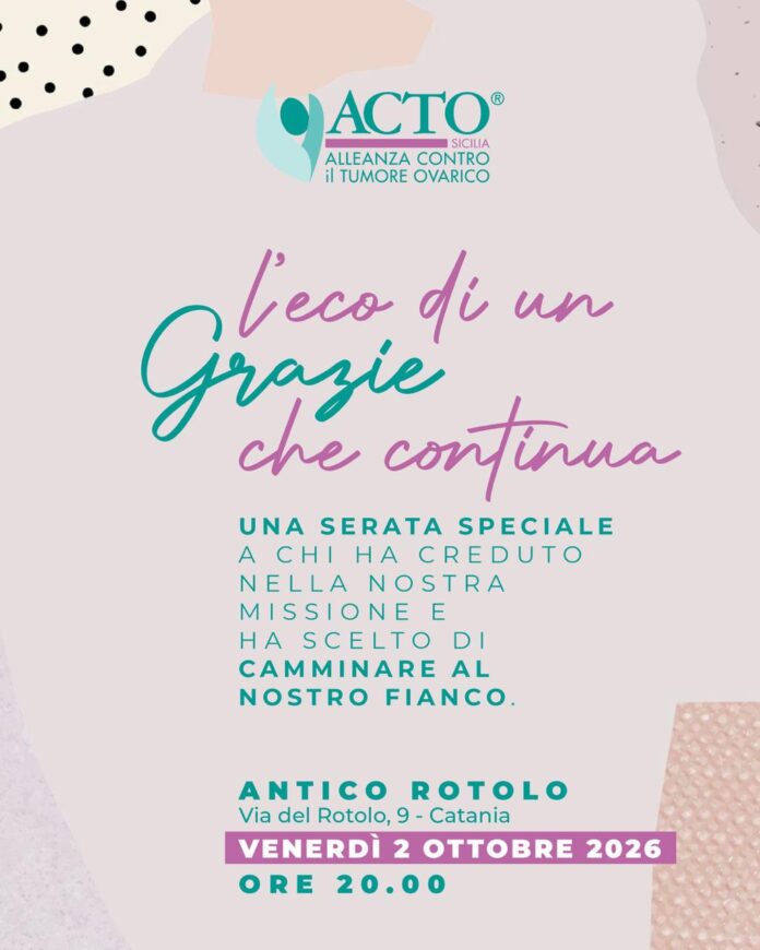Locandina serata Acto Sicilia - L'Eco di un grazie che continua
