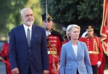 Von der Leyen a Rama: “UE, Albania Paese leader nella corsa all’adesione”